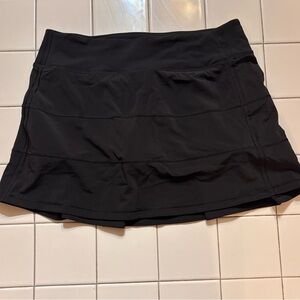 Lululemon Pace Rival Skirt Skort Regular Stretch Black LW8A79 Sz 6